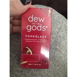 Dew of the Gods Pomeglaze Pomegranate + Retinol Facial Oil 1oz NIB Sealed